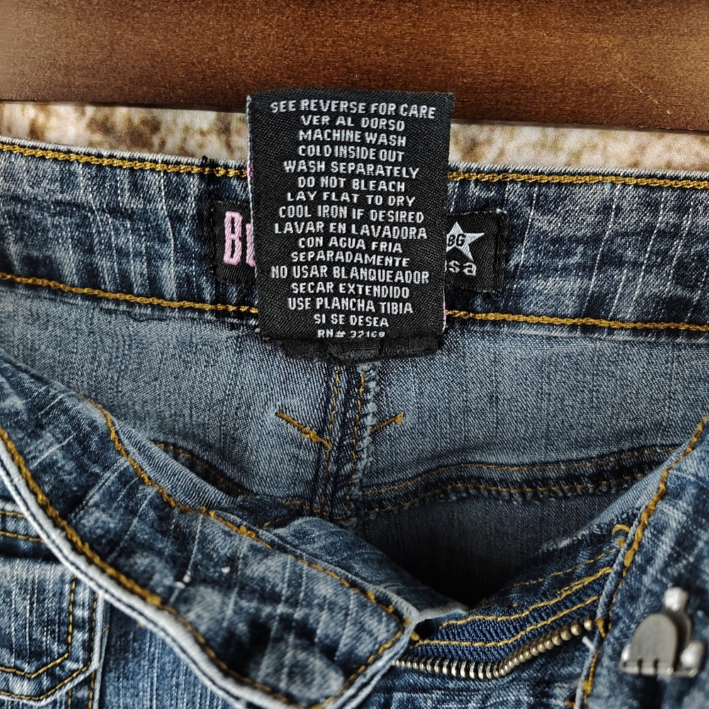 Bubblegum Denim Skirt with Buckle Pockets - Picture 5 of 8